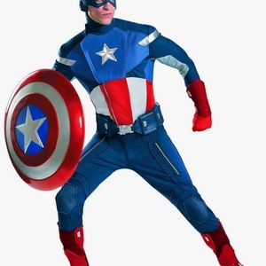 Adult Captain America Costume - theatrical quality - current retail $225 - EUC
